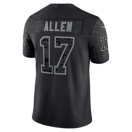 Buffalo  Bills #17 Josh Allen Black RFLCTV Limited Jersey Football Stitched American Jerseys