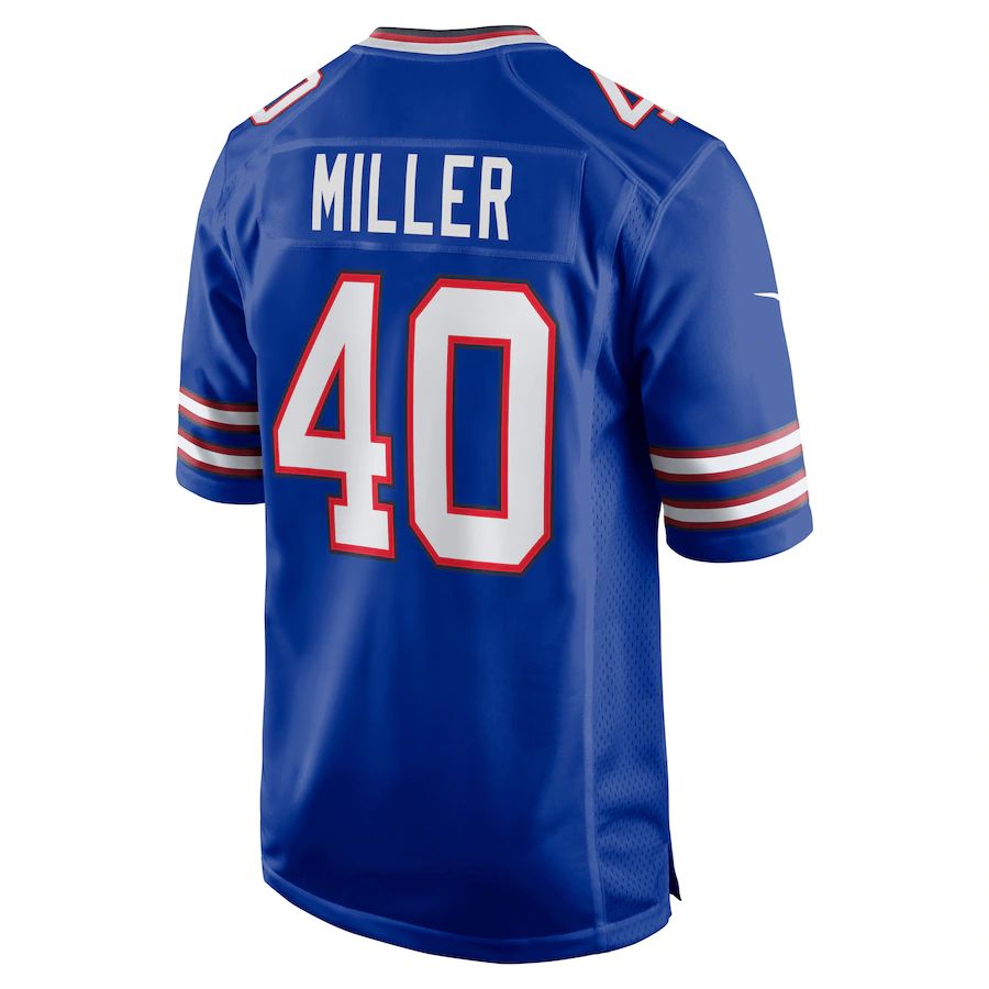 Buffalo  Bills #40 Von Miller Royal Game Jersey Football Stitched American Jerseys