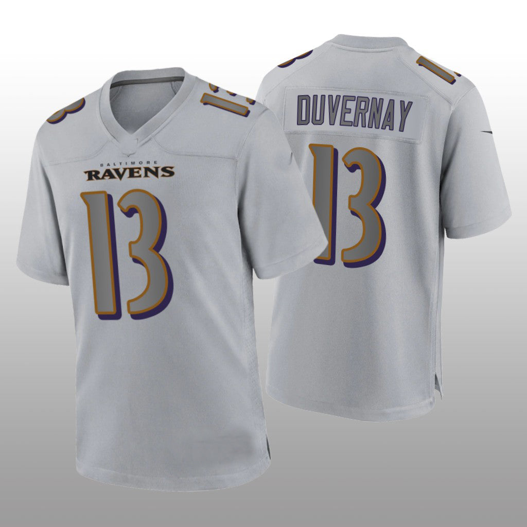 Baltimore Ravens #13 Devin Duvernay Gray Atmosphere Game Jersey Stitched American Football Jerseys