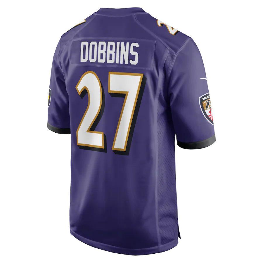 Baltimore Ravens #27 J.K. Dobbins Purple Game Jersey Stitched American Football Jerseys