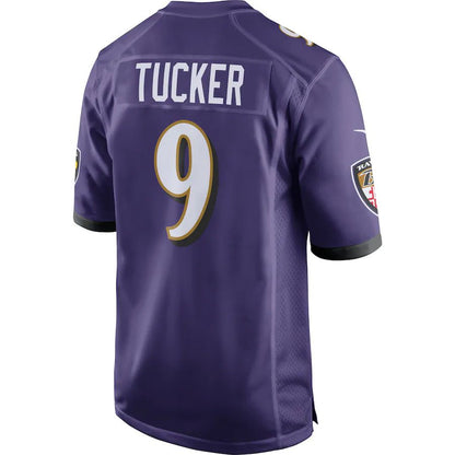 Baltimore Ravens #9 Justin Tucker Purple Game Jersey Stitched American Football Jerseys