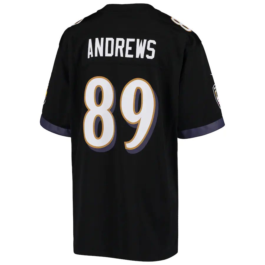 Baltimore Ravens #89 Mark Andrews Black Game Jersey Stitched American Football Jerseys