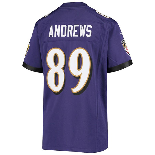 Baltimore Ravens #89 Mark Andrews Purple Game Jersey Stitched American Football Jerseys