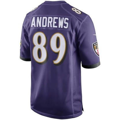 Baltimore Ravens #89 Mark Andrews Purple Game Player Jersey Stitched American Football Jerseys