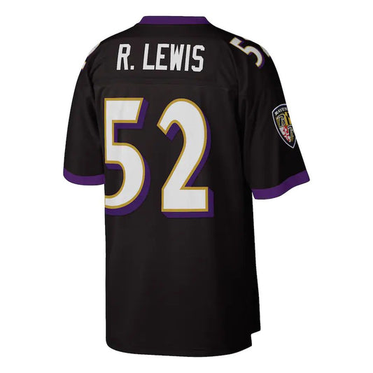 Baltimore Ravens #52 Ray Lewis Mitchell & Ness Black 2004 Authentic Throwback Retired Player Jersey Stitched American Football Jerseys