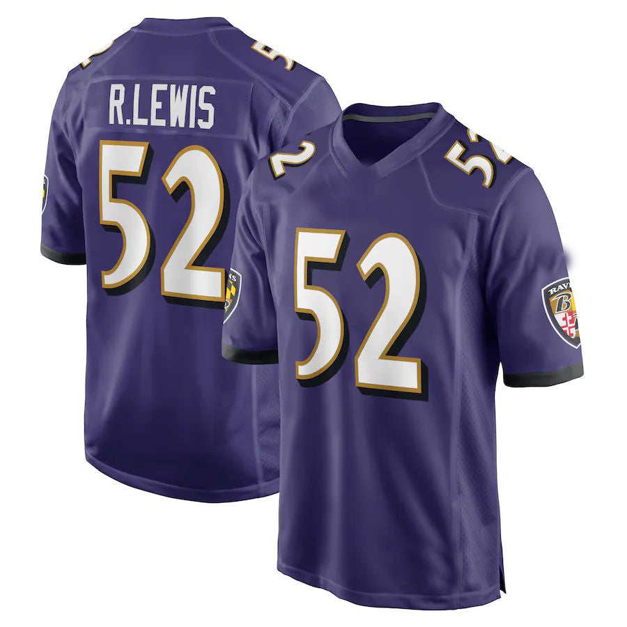 Baltimore Ravens #52 Ray Lewis Purple Retired Player Game Jersey Stitched American Football Jerseys