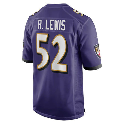 Baltimore Ravens #52 Ray Lewis Purple Retired Player Jersey Stitched American Football Jerseys