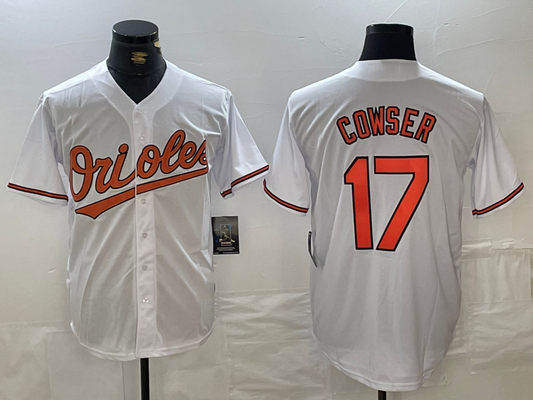 Baltimore Orioles #17 Colton Cowser White Cool Base Stitched Baseball Jersey