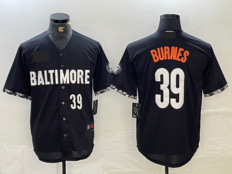 Baltimore Orioles #39 Corbin Burnes Number Black 2023 City Connect Cool Base Stitched Baseball Jerseys