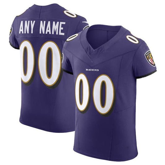 Custom Baltimore Ravens Purple Scarlet Vapor F.U.S.E. Elite  Jersey Stitched American Football Jerseys