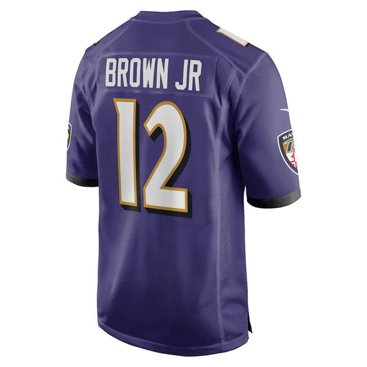 Baltimore Ravens #12 Anthony Brown Purple Player Game Jersey Stitched American Football Jerseys