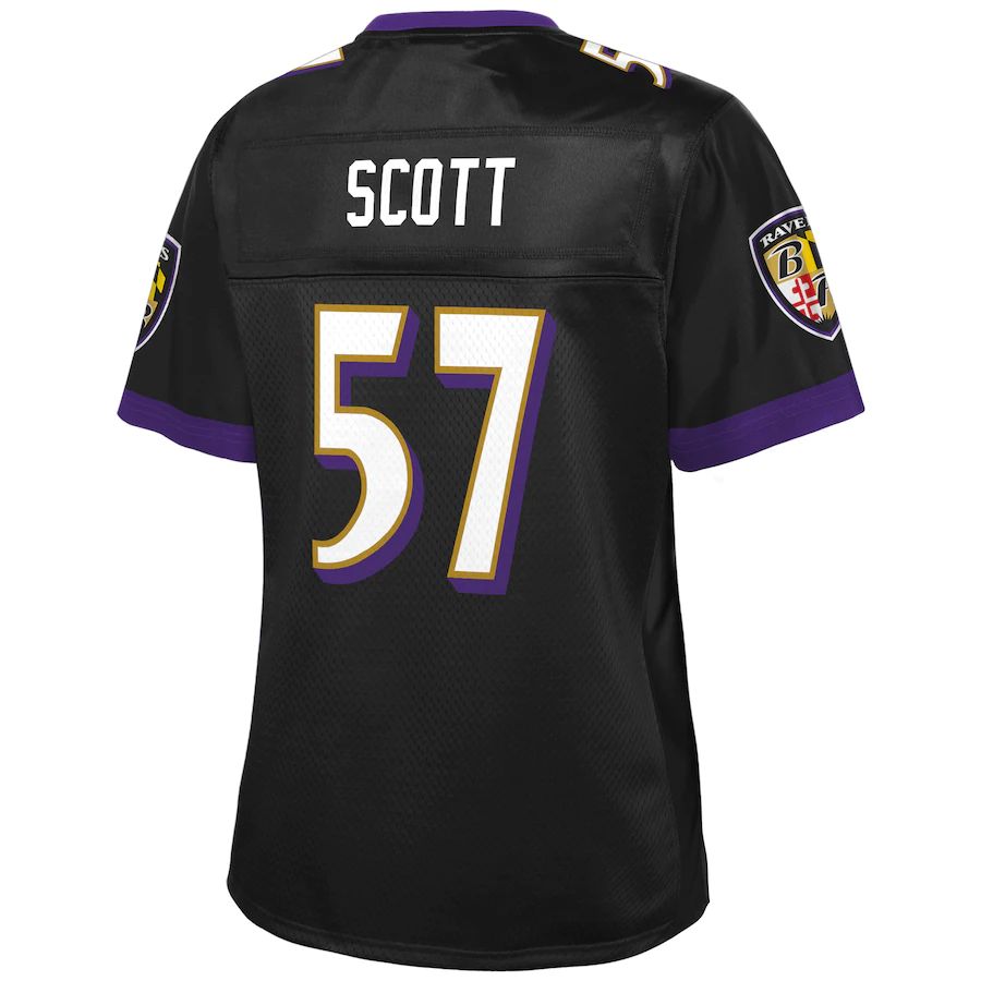 Baltimore Ravens #57 Bart Scott Pro Line Black Retired Player Jersey Stitched American Football Jerseys