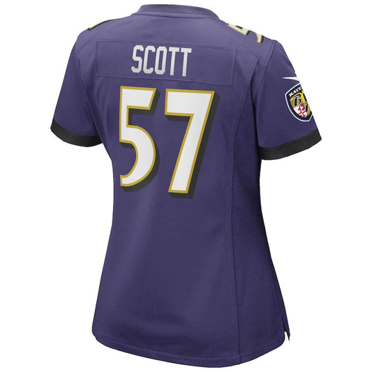 Baltimore Ravens #57 Bart Scott Purple Game Retired Player Jersey Stitched American Football Jerseys