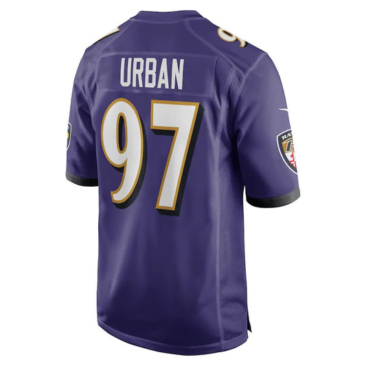 Baltimore Ravens #97 Brent Urban Purple Game Player Jersey Stitched American Football Jerseys