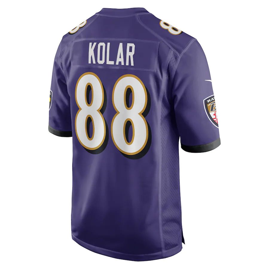 Baltimore Ravens #88 Charlie Kolar Purple Player Game Jersey Stitched American Football Jerseys