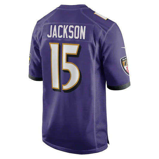 Baltimore Ravens #15 DeSean Jackson Purple Game Player Jersey Stitched American Football Jerseys