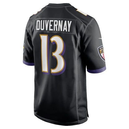 Baltimore Ravens #13 Devin Duvernay Black Game Player Jersey Stitched American Football Jerseys