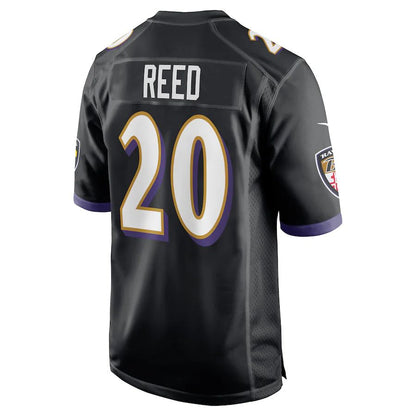 Baltimore Ravens #20 Ed Reed Black Retired Player Jersey Stitched American Football Jerseys