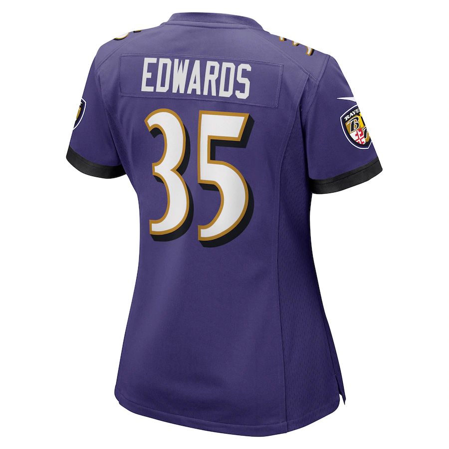 Baltimore Ravens #35 Gus Edwards Purple Game Jersey Stitched American Football Jerseys