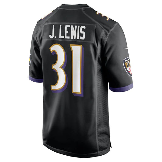 Baltimore Ravens #31 Jamal Lewis Black Retired Player Jersey Stitched American Football Jerseys