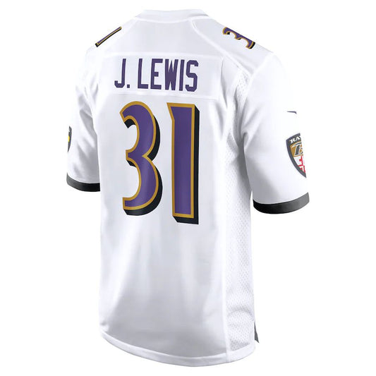 Baltimore Ravens #31 Jamal Lewis White Retired Player Game Jersey Stitched American Football Jerseys