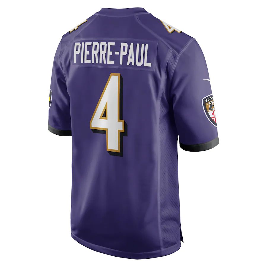 Baltimore Ravens #4 Jason Pierre-Paul Purple Home Game Player Jersey Stitched American Football Jerseys