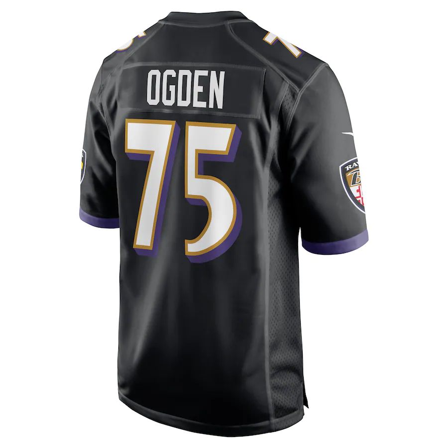 Baltimore Ravens #75 Jonathan Ogden Black Retired Player Jersey Stitched American Football Jerseys