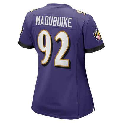 Baltimore Ravens #92 Justin Madubuike Purple Game Jersey Stitched American Football Jerseys