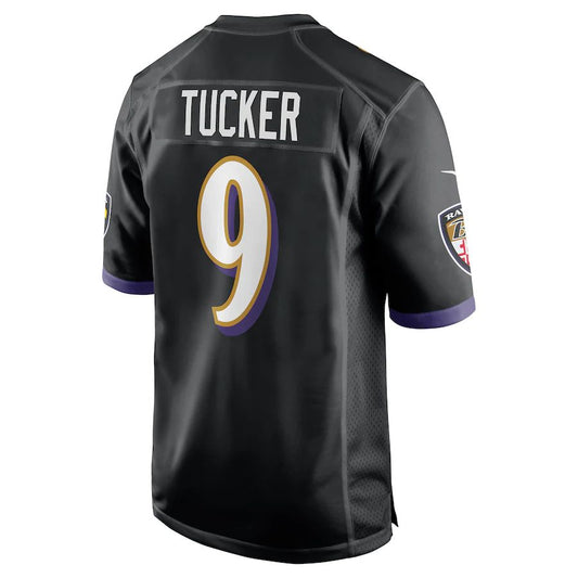 Baltimore Ravens #9 Justin Tucker Black Player Game Jersey Stitched American Football Jerseys