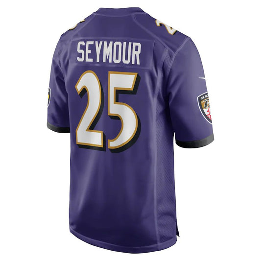 Baltimore Ravens #25 Kevon Seymour Purple Game Player Jersey Stitched American Football Jerseys