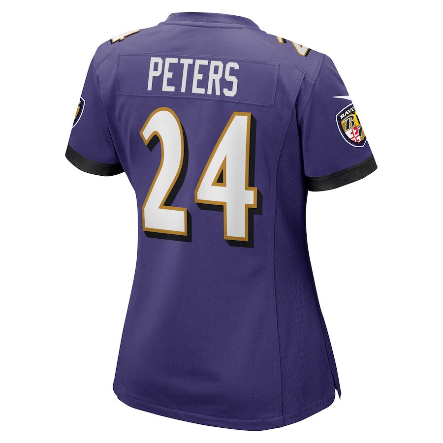 Baltimore Ravens #24 Marcus Peters Purple Game Jersey Stitched American Football Jerseys