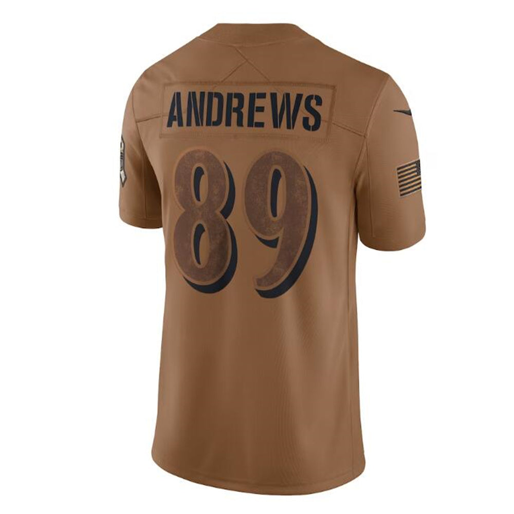 Baltimore Ravens #89 Mark Andrews Brown 2023 Salute To Service Limited Jersey Stitched American Football Jerseys