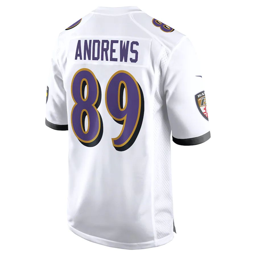 Baltimore Ravens #89 Mark Andrews White Game Jersey Stitched American Football Jerseys