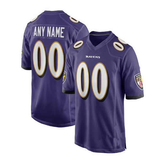 Custom Baltimore RavensBlack Alternate Game Jersey Stitched American Football Jerseys