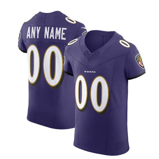 Custom Baltimore Ravens Purple Vapor F.U.S.E. Elite Jersey Stitched American Football Jerseys