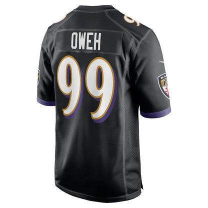 Baltimore Ravens #99 Odafe Oweh Black Game Jersey Stitched American Football Jerseys