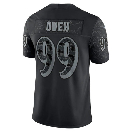 Baltimore Ravens #99 Odafe Oweh Black RFLCTV Limited Jersey Stitched American Football Jerseys