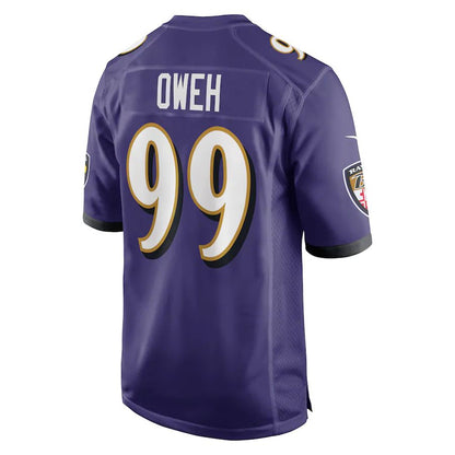 Baltimore Ravens #99 Odafe Oweh Purple Game Jersey Stitched American Football Jerseys