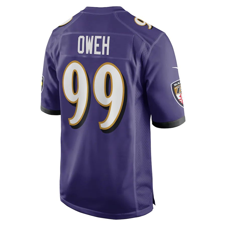 Baltimore Ravens #99 Odafe Oweh Purple Game Player Jersey Stitched American Football Jerseys