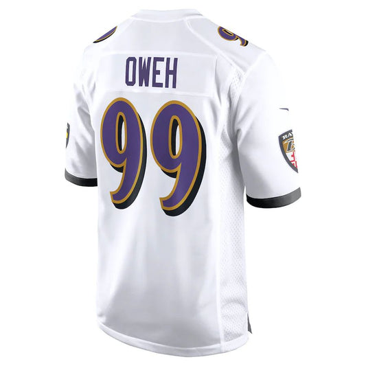 Baltimore Ravens #99 Odafe Oweh White Game Jersey Stitched American Football Jerseys