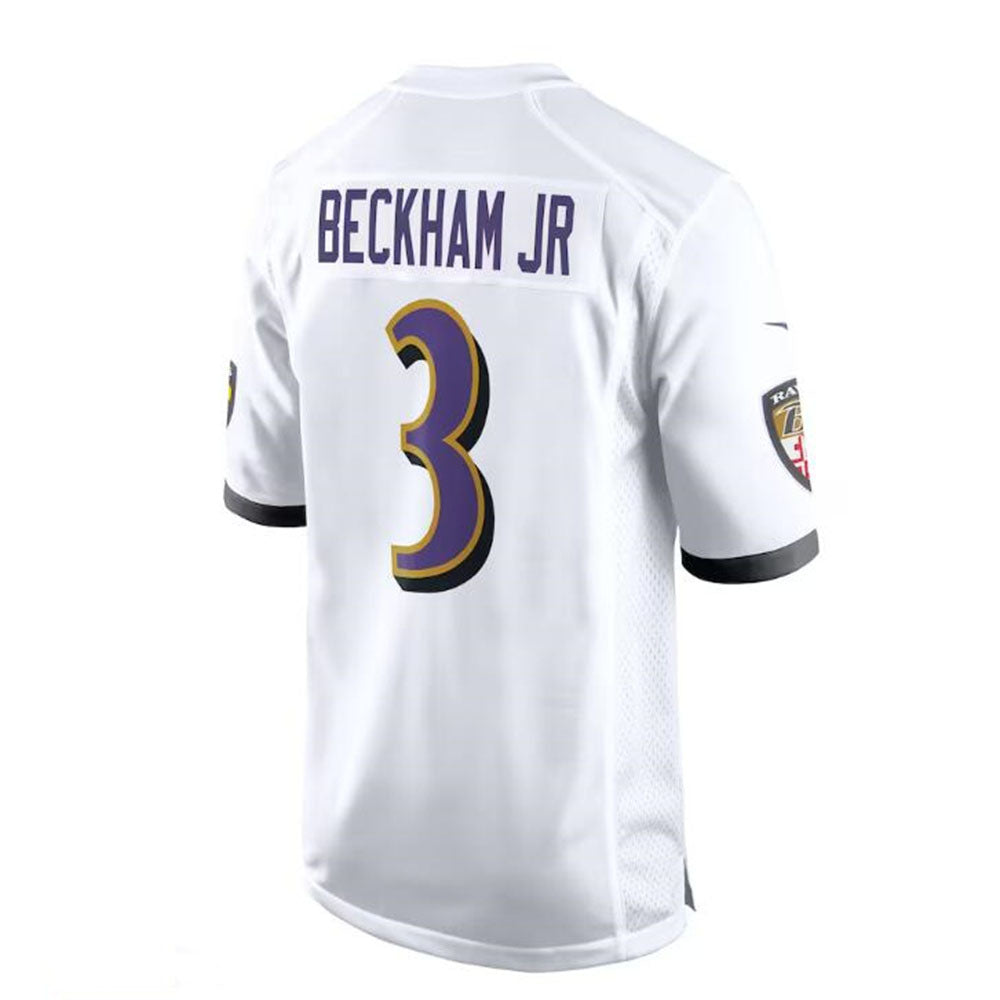 Baltimore Ravens #3 Odell Beckham Jr. White Game Jersey Stitched American Football Jerseys