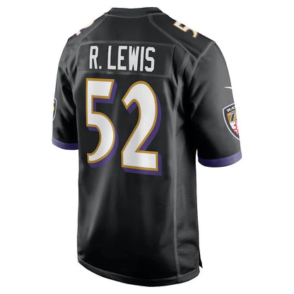 Baltimore Ravens #52 Ray Lewis Black Retired Player Jersey Stitched American Football Jerseys