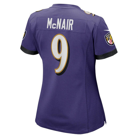 Baltimore Ravens #9 Steve McNair Purple Game Retired Player Jersey Stitched American Football Jerseys