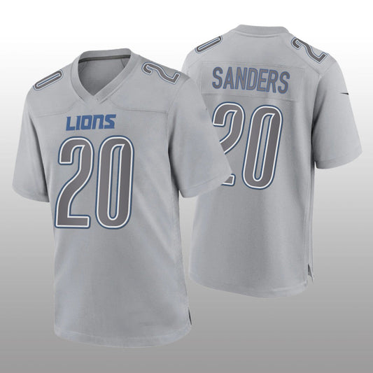 Detroit Lions #20 Barry Sanders Gray Game Atmosphere Retired Player Jersey American Football Jerseys