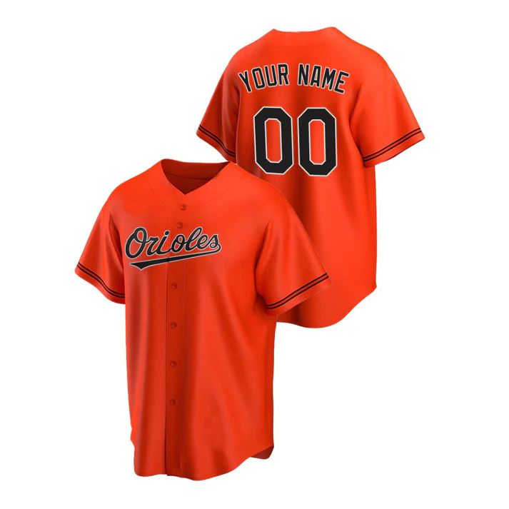 Baseball Jerseys Custom Baltimore Orioles Orange Jersey Men Youth Women Stitched