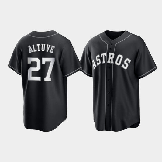 Baseball Houston Astros Jose Altuve 2021 All Black Fashion Jersey