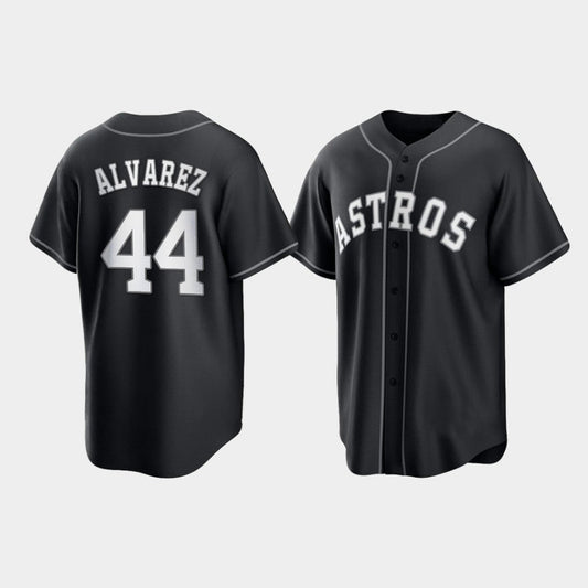 Baseball Houston Astros Yordan Alvarez 2021 All Black Fashion Jersey