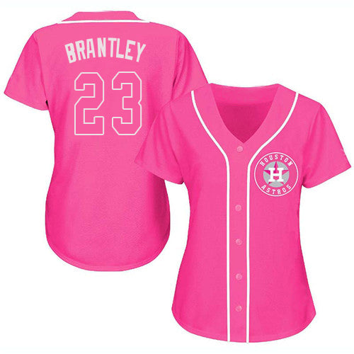 Baseball Jersey Houston Astros Michael Brantley Pink Fashion Stitched Jerseys