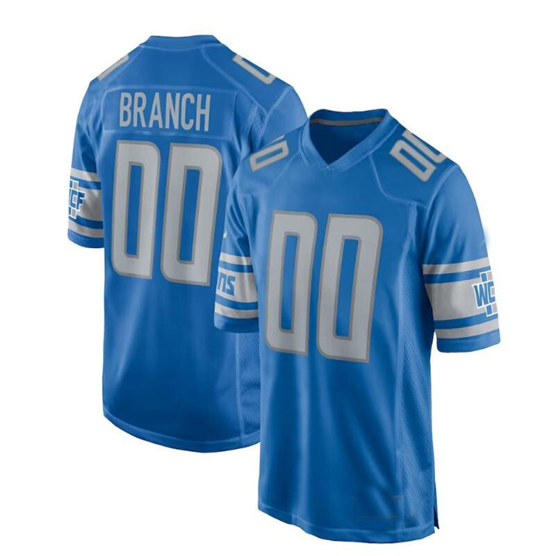 Detroit Lions #00 Brian Branch 2023 Draft Pick Game Jersey - BlueStitched American Football Jerseys