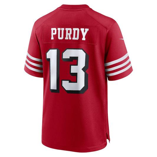 San Francisco 49ers #13 Brock Purdy Alternate Game Player Jersey Scarlet Stitched American Football Jerseys